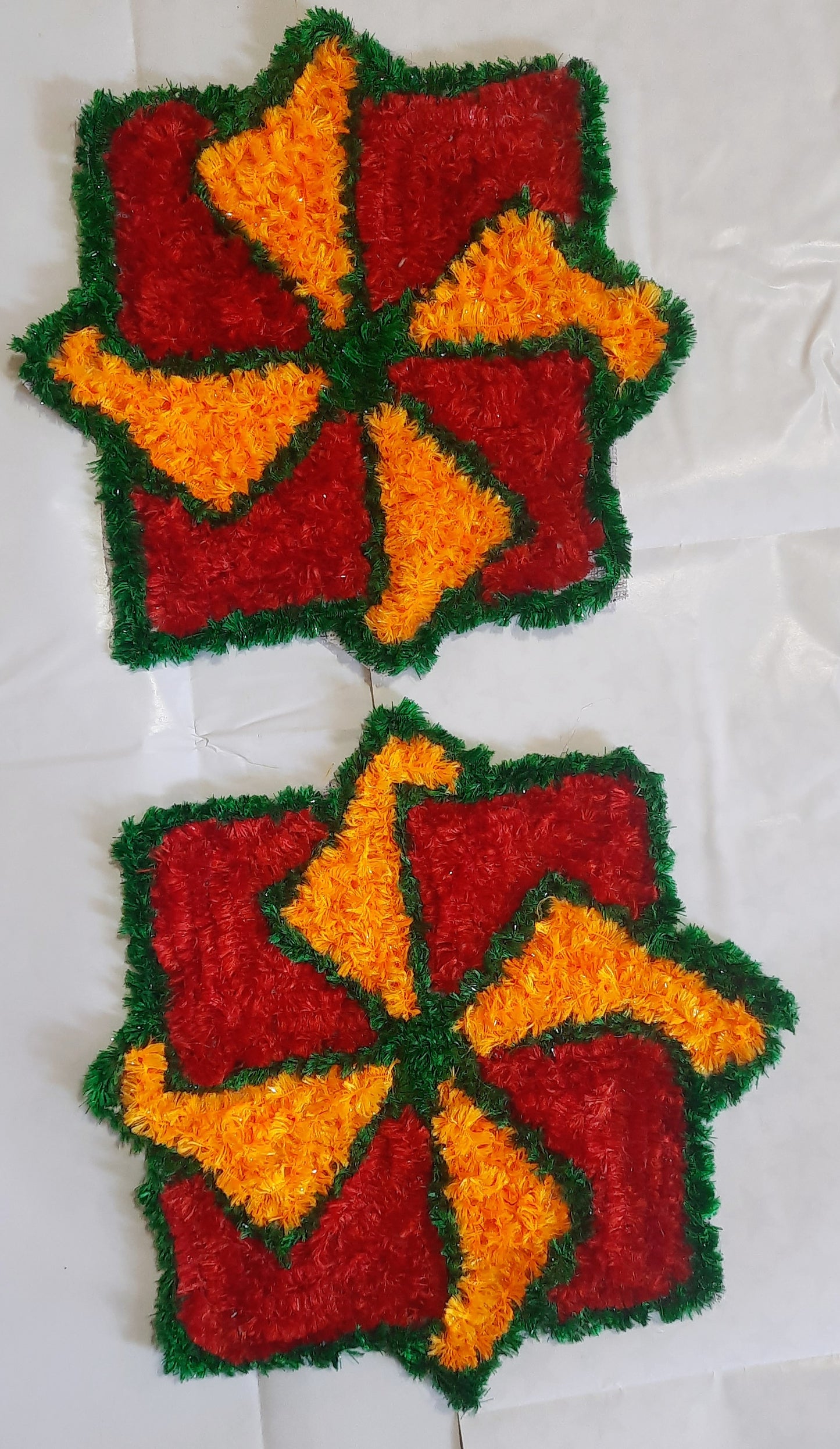 Woolen far Swastik Rangoli Mat – ( Pack of 2 )